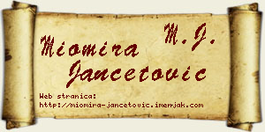 Miomira Jančetović vizit kartica